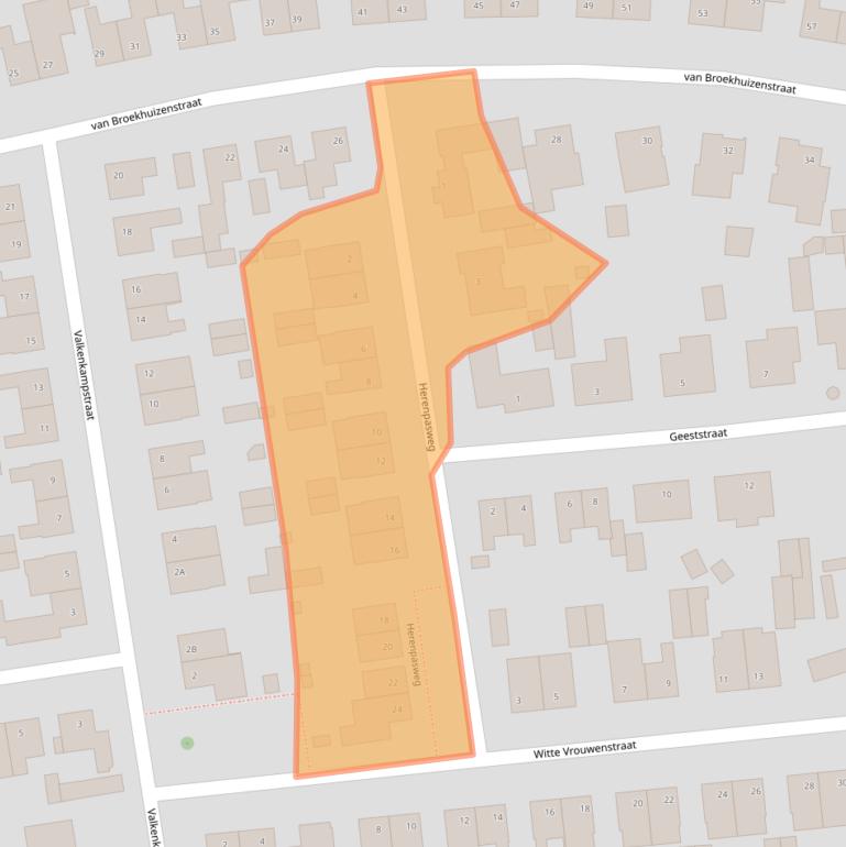 Kaart van postcodegebied 5807AP.