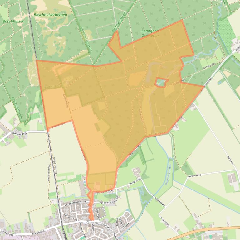 Kaart van postcodegebied 5807AT.