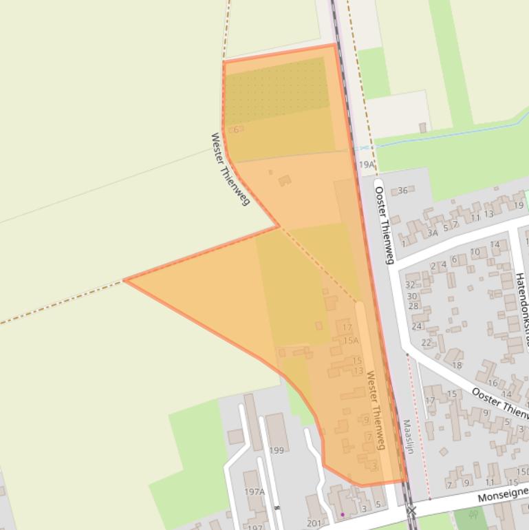 Kaart van postcodegebied 5807BG.