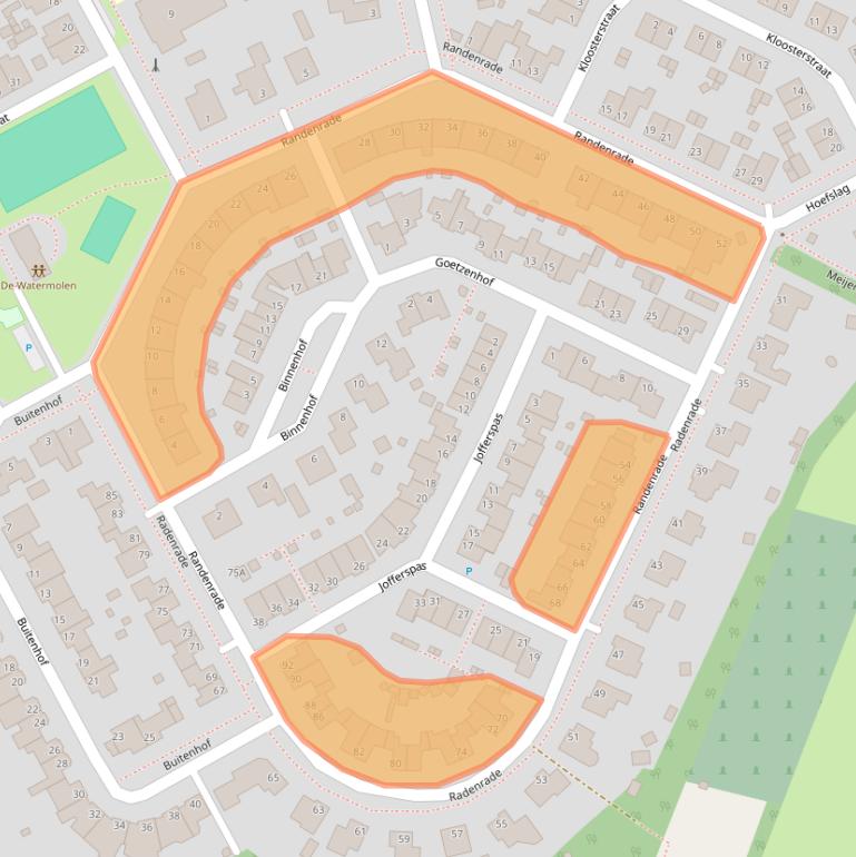 Kaart van postcodegebied 5807BM.