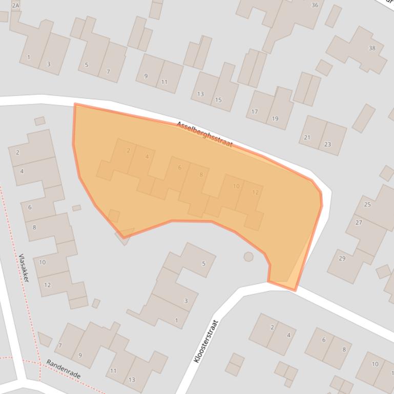 Kaart van postcodegebied 5807BR.