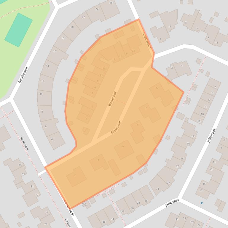 Kaart van postcodegebied 5807BV.