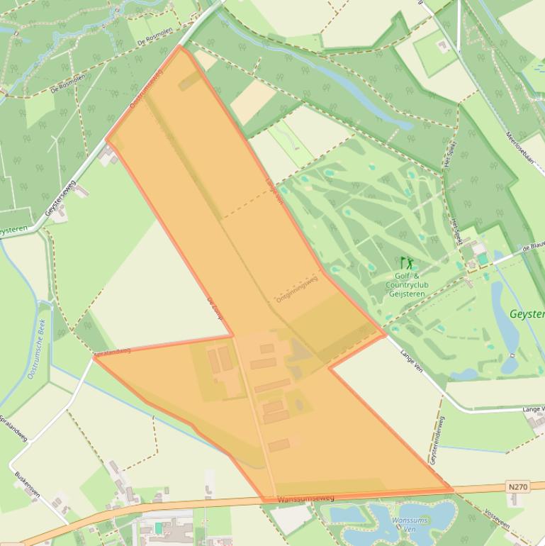 Kaart van postcodegebied 5807EB.