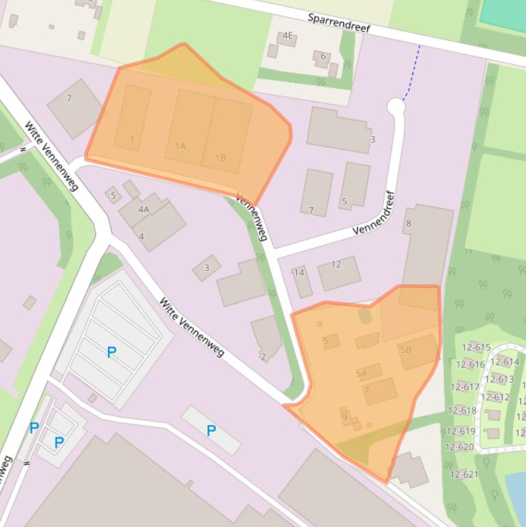 Kaart van postcodegebied 5807EH.