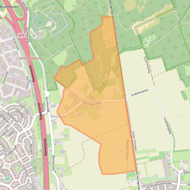 Kaart van postcodegebied 5807EM.