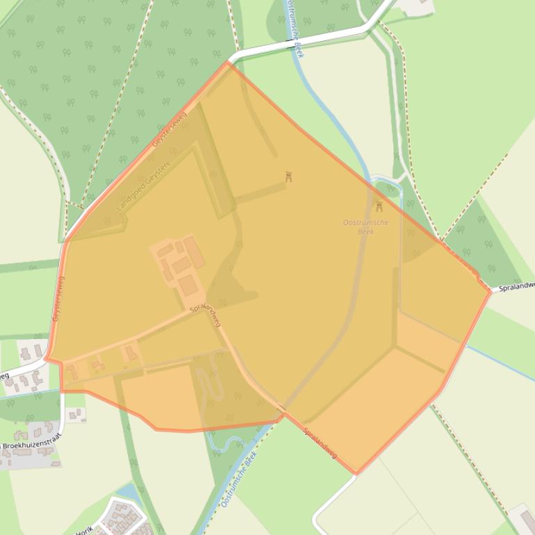 Kaart van postcodegebied 5807ER.