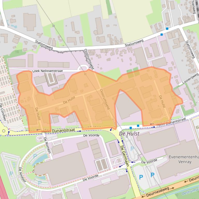 Kaart van postcodegebied 5807EW.