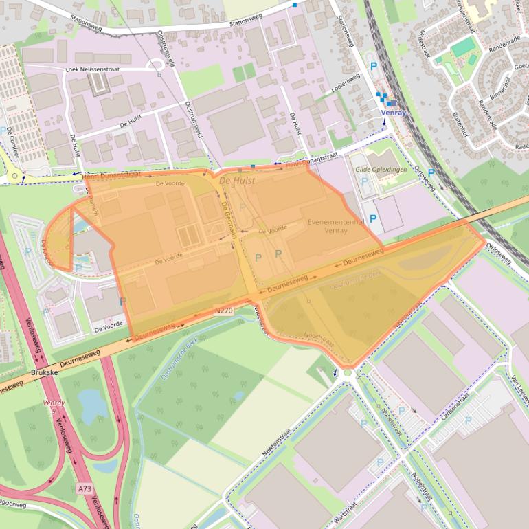 Kaart van postcodegebied 5807EZ.