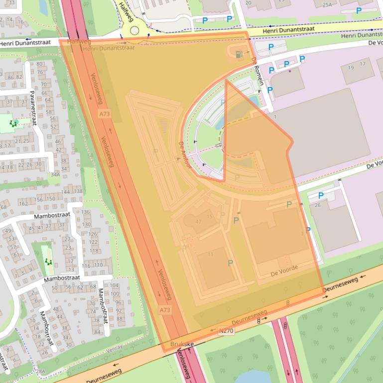 Kaart van postcodegebied 5807GW.