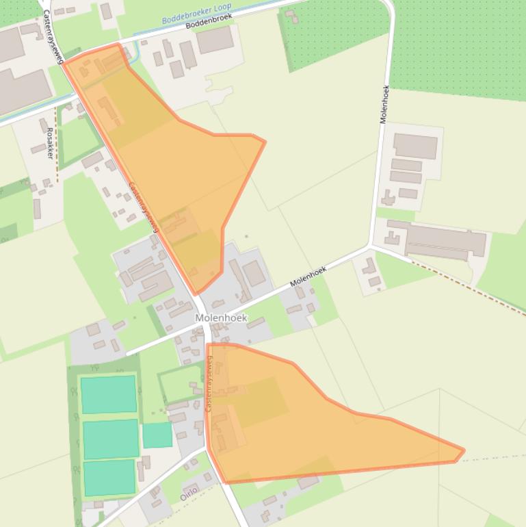 Kaart van postcodegebied 5808AE.