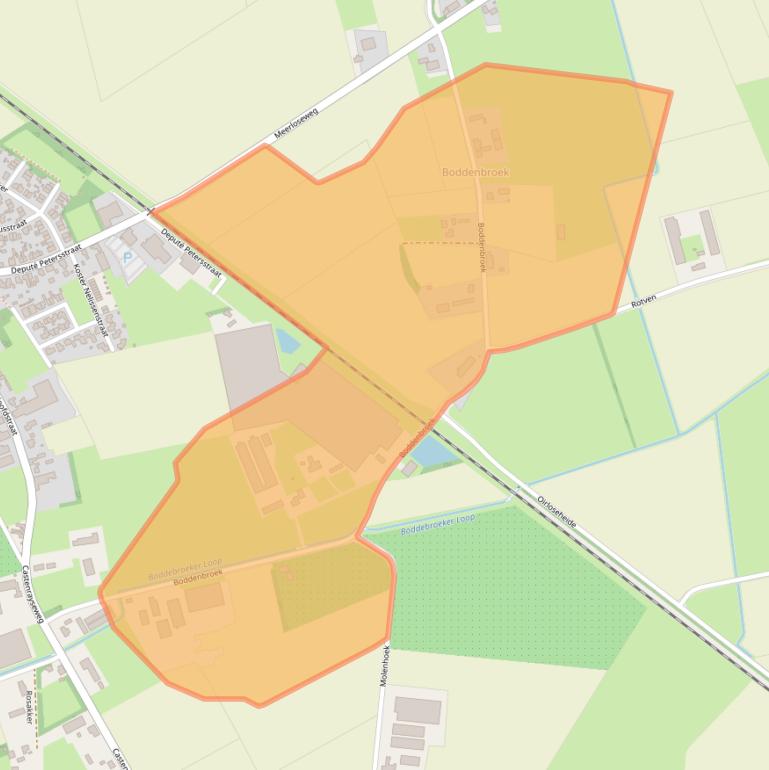 Kaart van postcodegebied 5808AK.