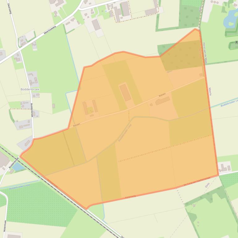 Kaart van postcodegebied 5808AL.