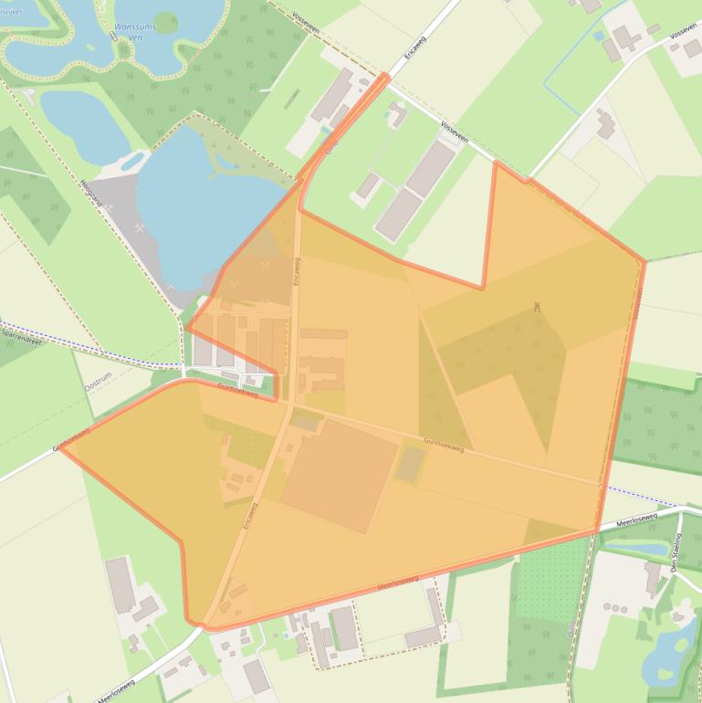 Kaart van postcodegebied 5808AN.