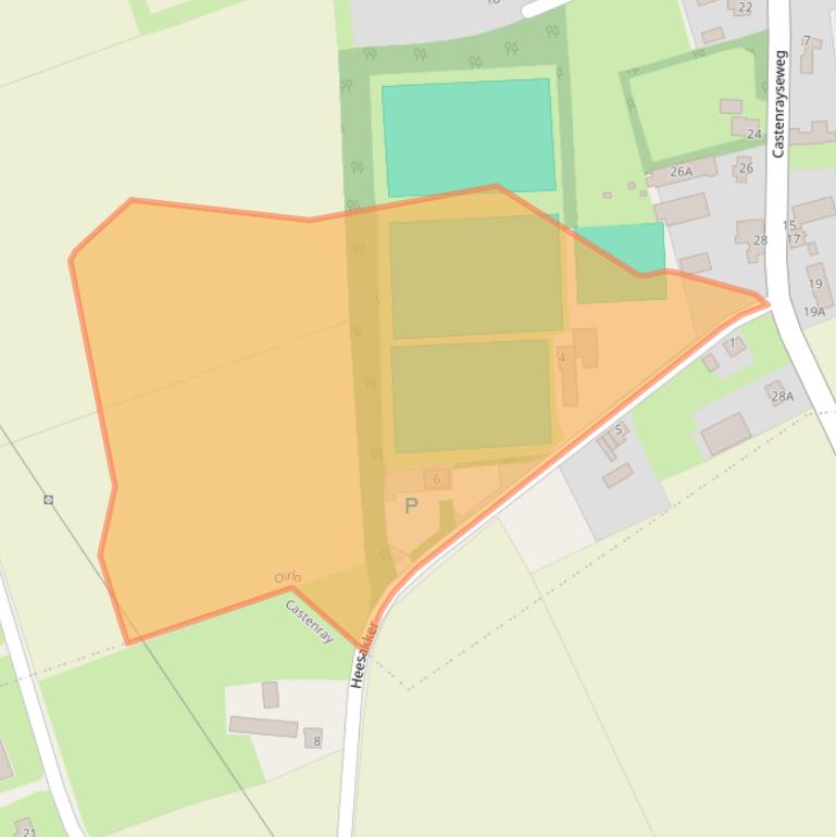 Kaart van postcodegebied 5808AW.