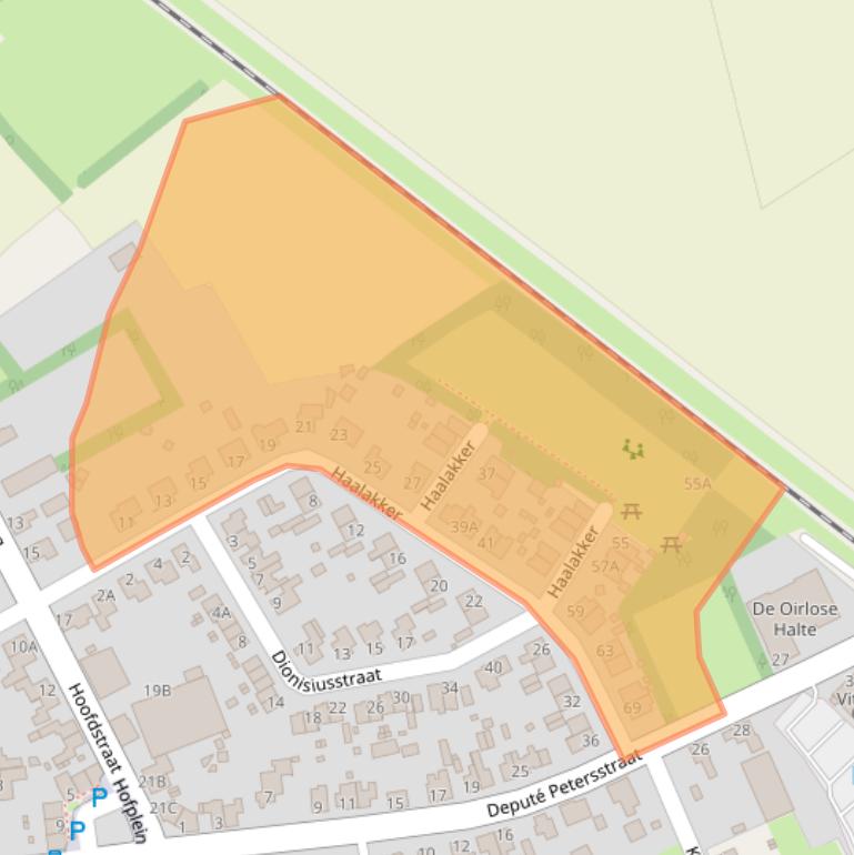 Kaart van postcodegebied 5808AX.