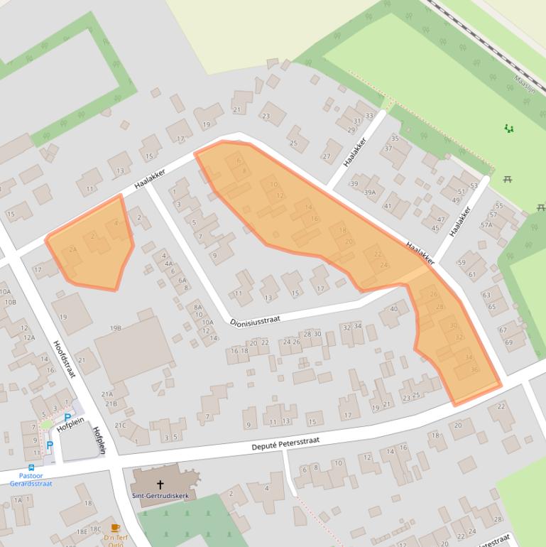 Kaart van postcodegebied 5808AZ.