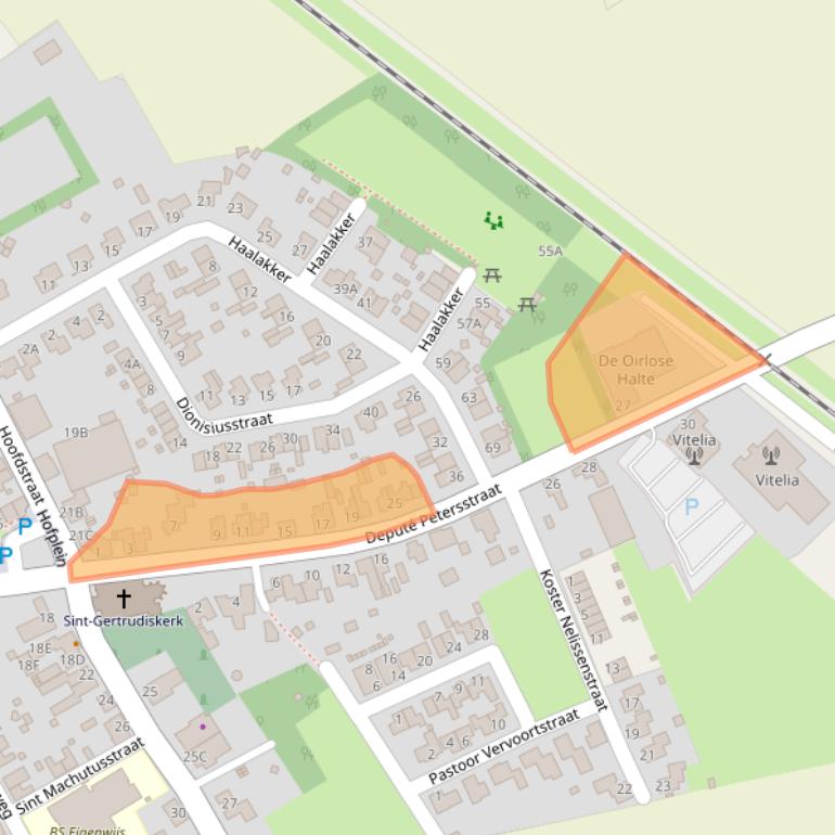 Kaart van postcodegebied 5808BB.