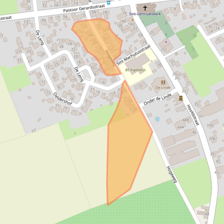 Kaart van postcodegebied 5808BE.