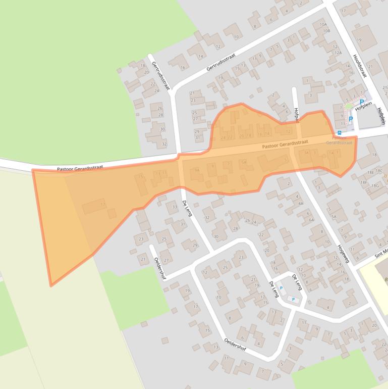 Kaart van postcodegebied 5808BG.