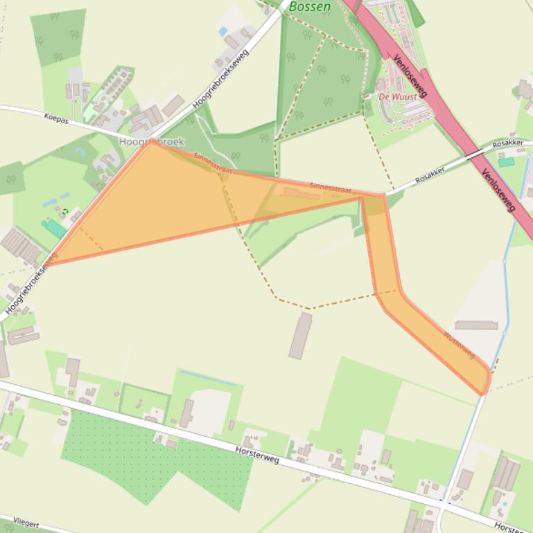 Kaart van postcodegebied 5808BR.