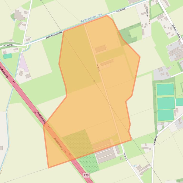 Kaart van postcodegebied 5808BZ.