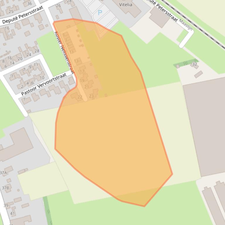 Kaart van postcodegebied 5808CB.