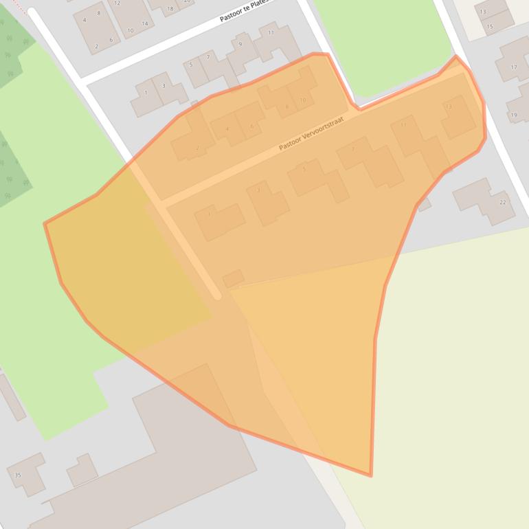 Kaart van postcodegebied 5808CC.