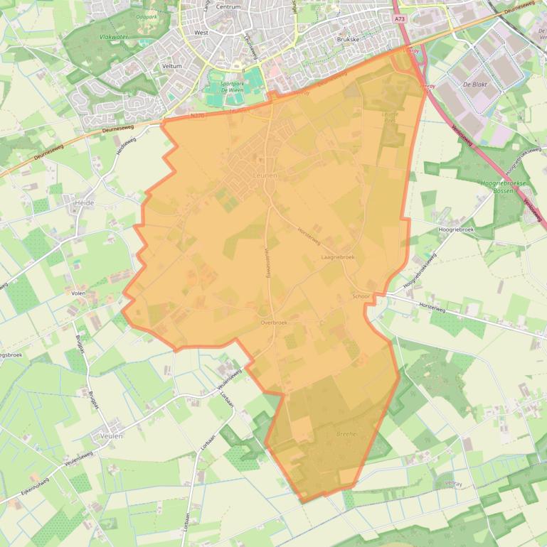 Kaartafbeelding, ingezoomd op postcodegebied 5809.