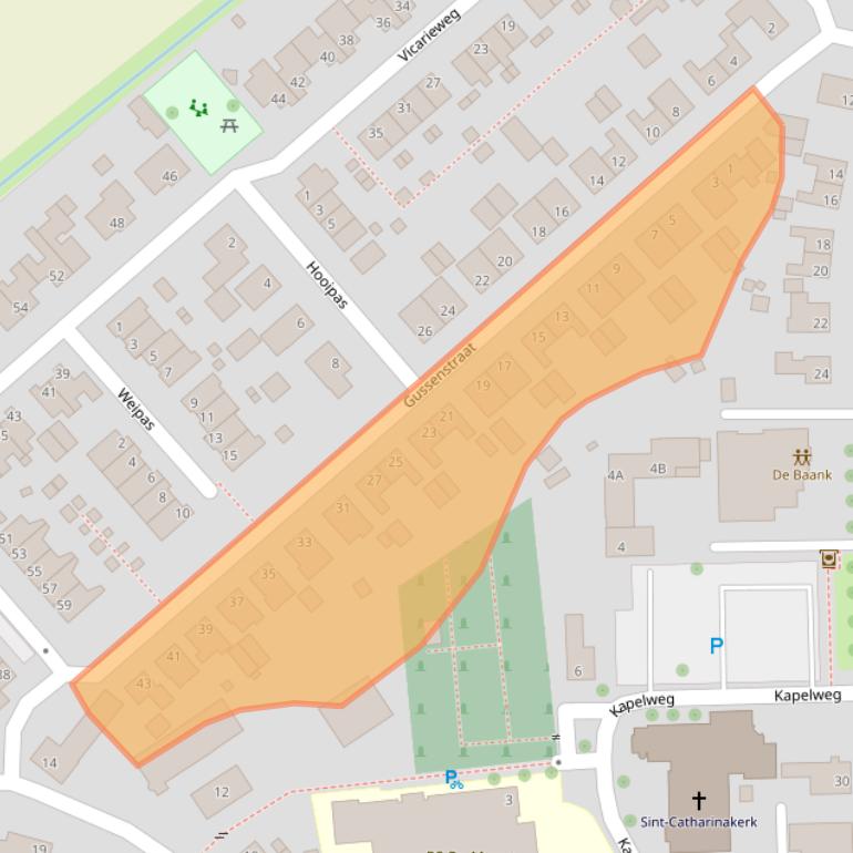 Kaart van postcodegebied 5809AG.