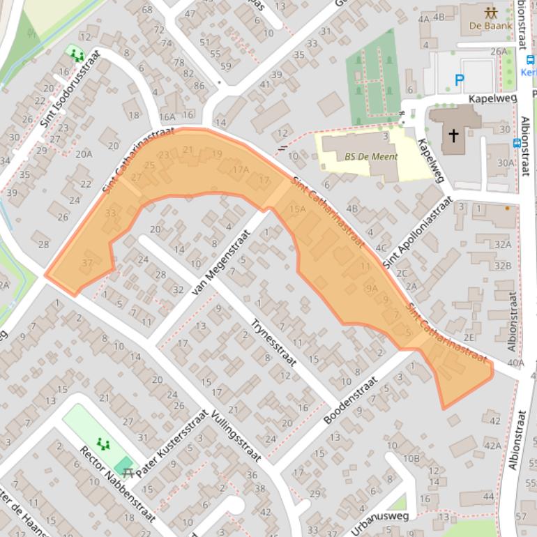 Kaart van postcodegebied 5809AL.