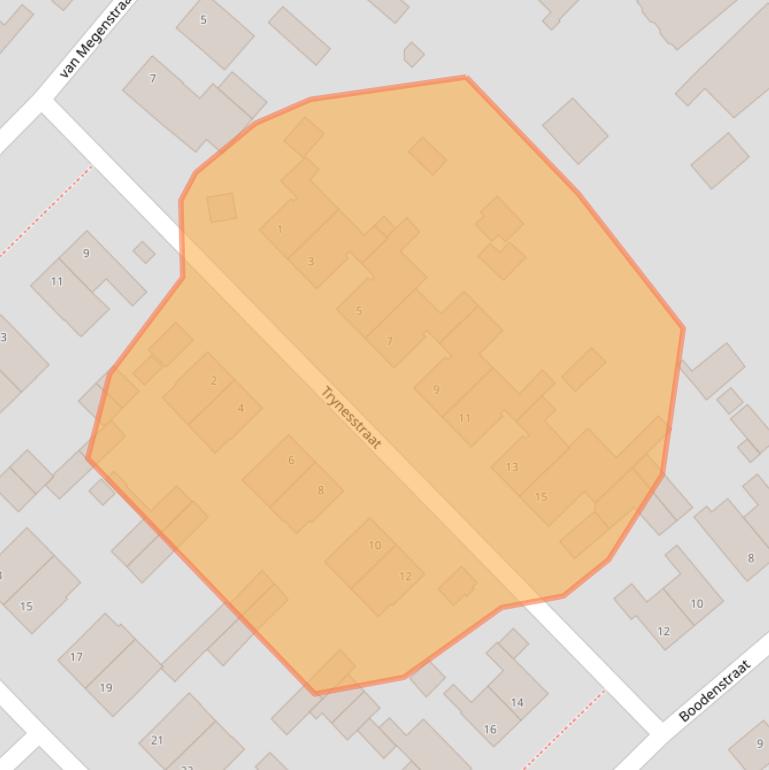 Kaart van postcodegebied 5809AR.