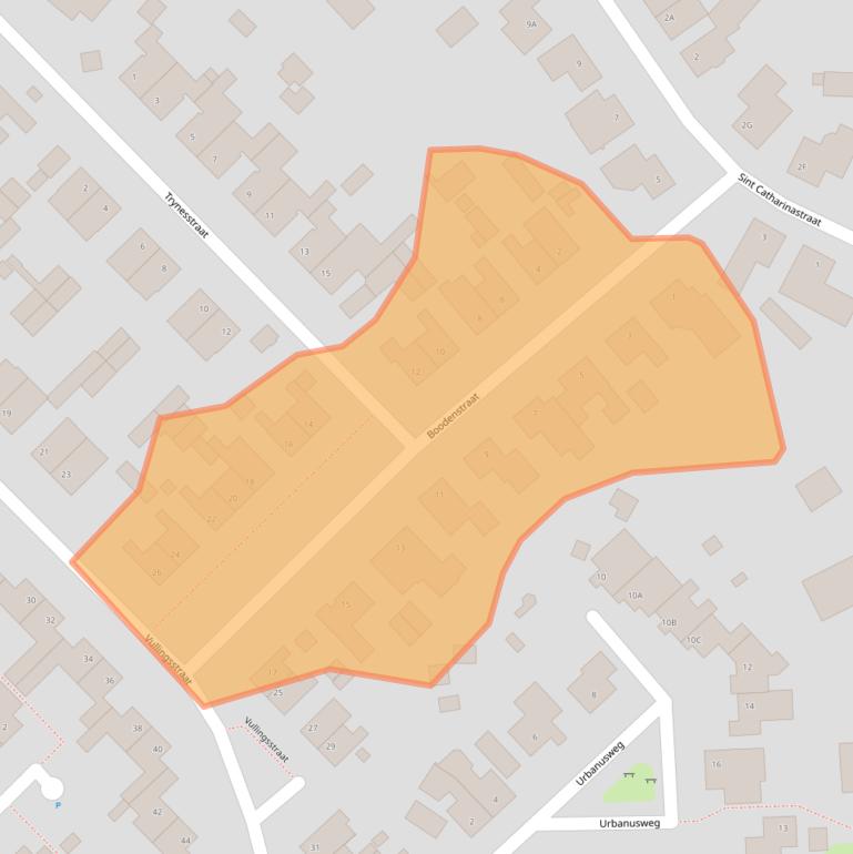 Kaart van postcodegebied 5809AS.