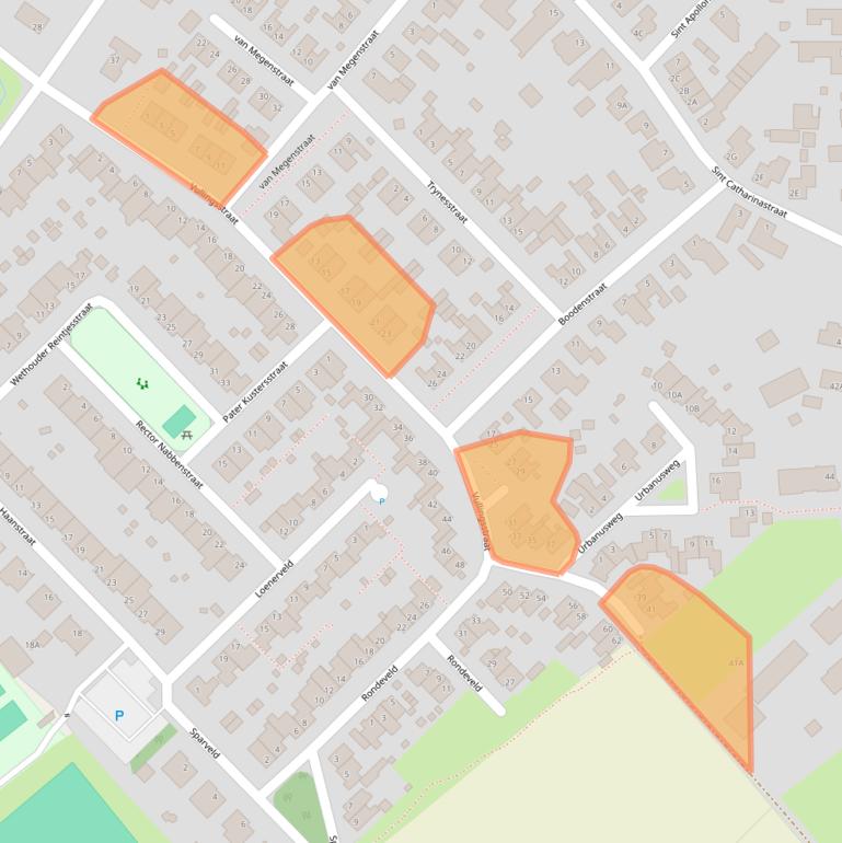 Kaart van postcodegebied 5809AT.