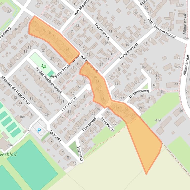 Kaart van postcodegebied 5809AV.