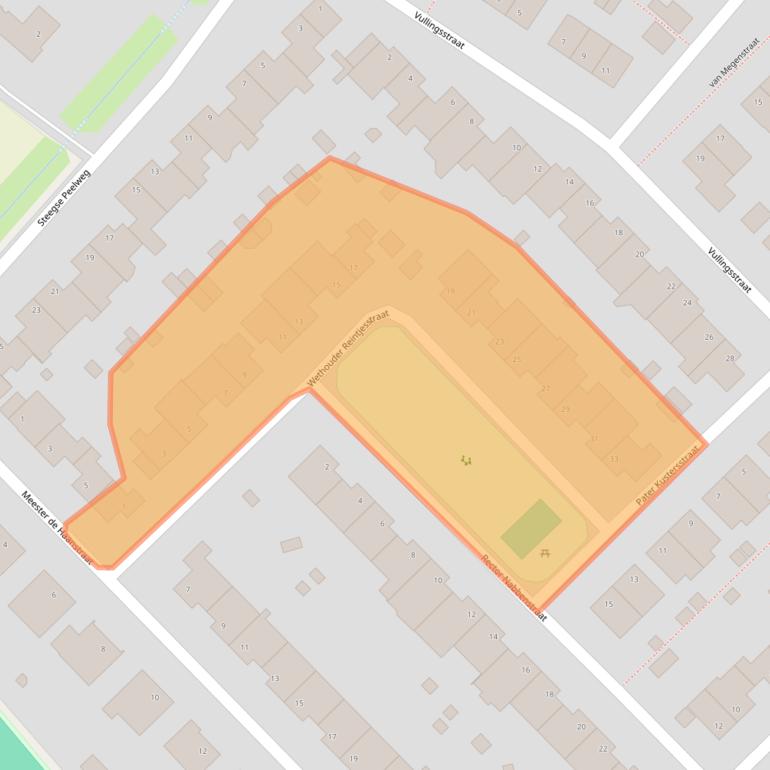 Kaart van postcodegebied 5809AX.