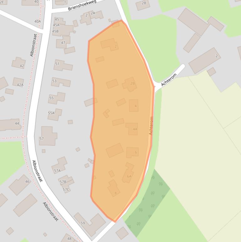 Kaart van postcodegebied 5809BD.