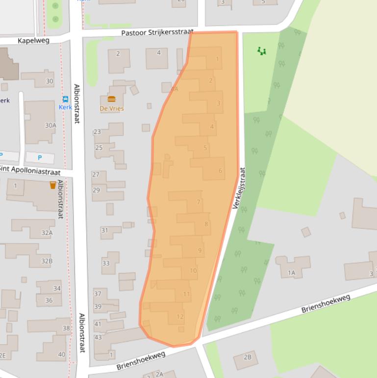 Kaart van postcodegebied 5809BE.