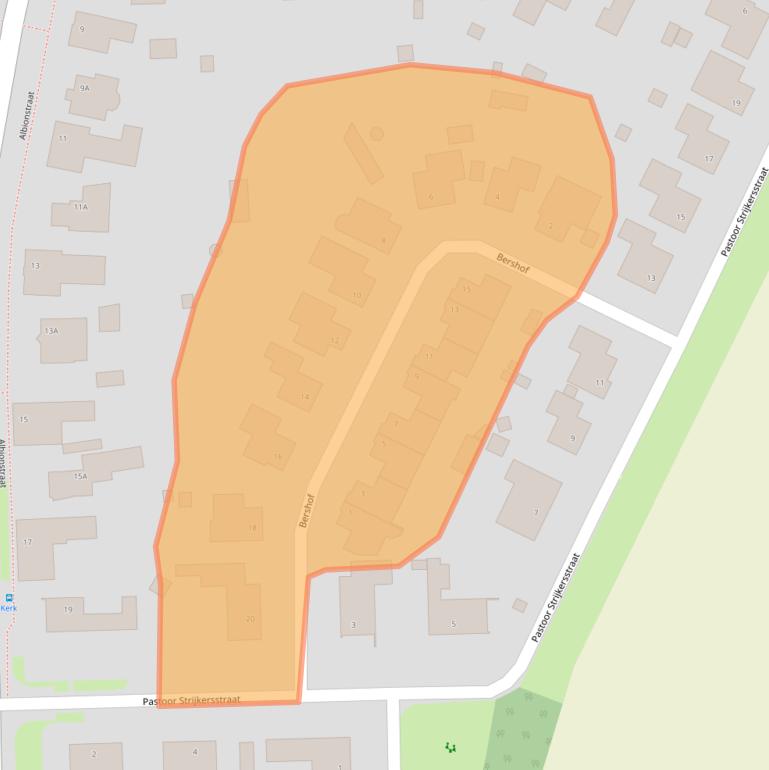 Kaart van postcodegebied 5809BH.