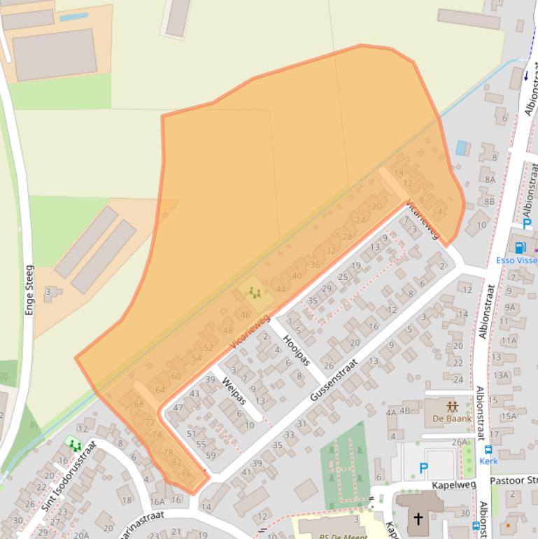 Kaart van postcodegebied 5809BN.