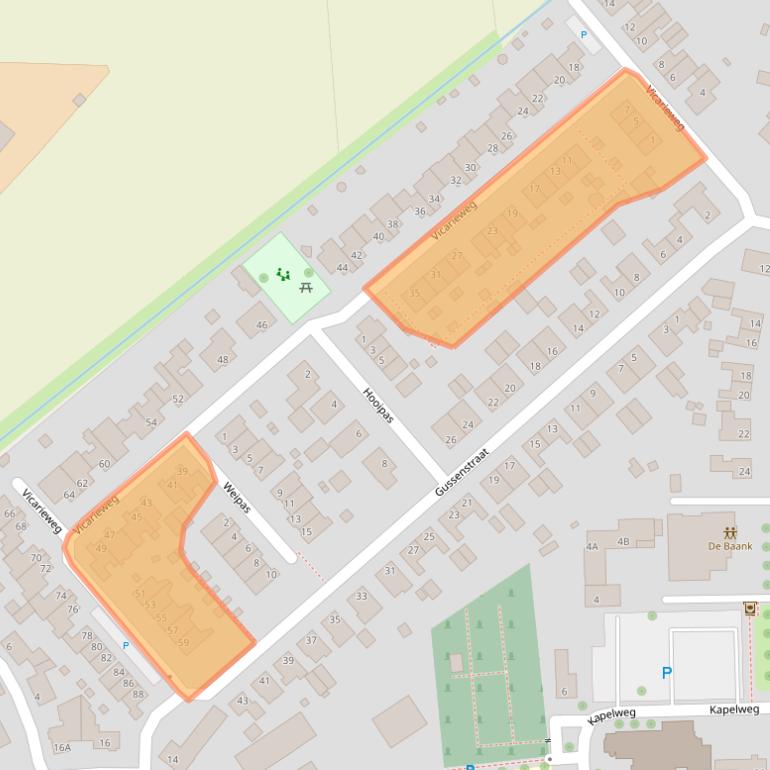 Kaart van postcodegebied 5809BP.