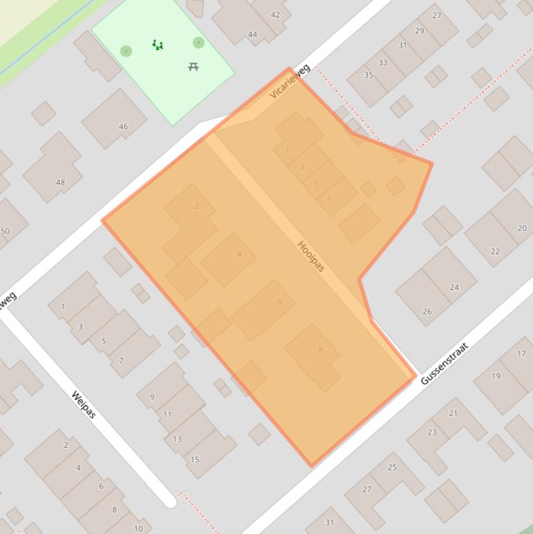 Kaart van postcodegebied 5809BR.