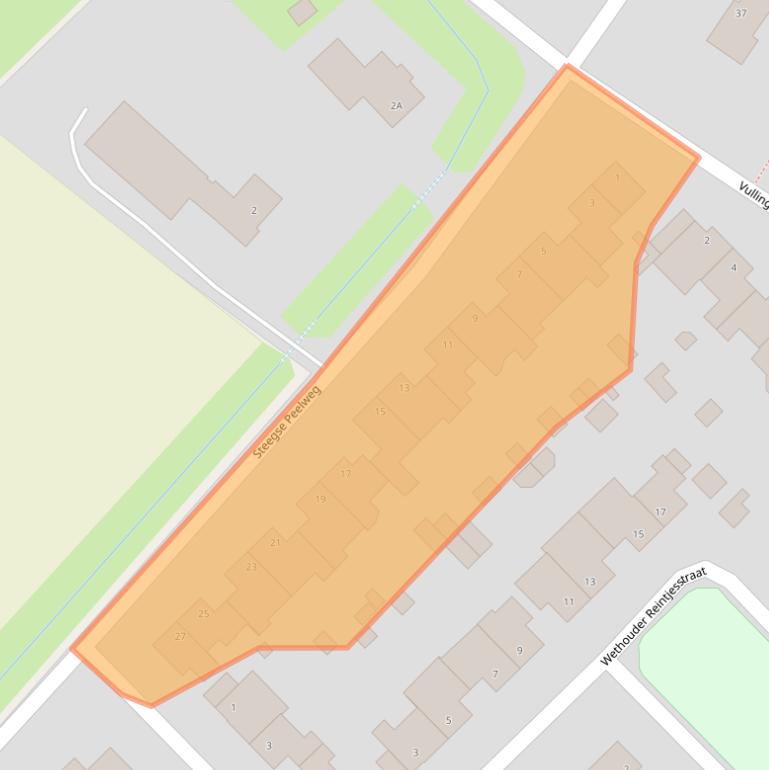 Kaart van postcodegebied 5809EC.