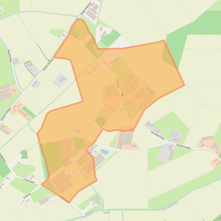 Kaart van postcodegebied 5809EH.