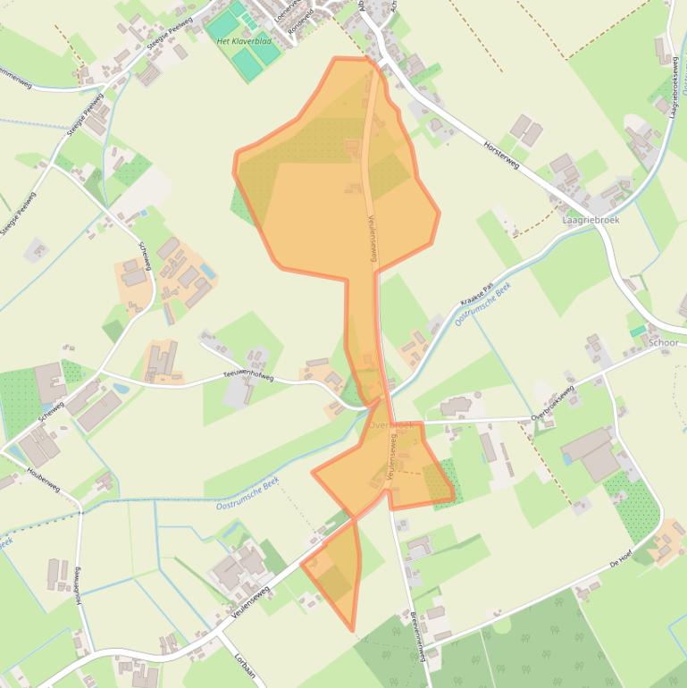 Kaart van postcodegebied 5809EL.