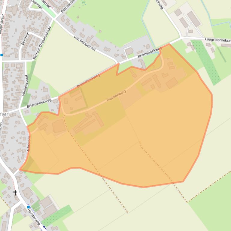 Kaart van postcodegebied 5809EV.