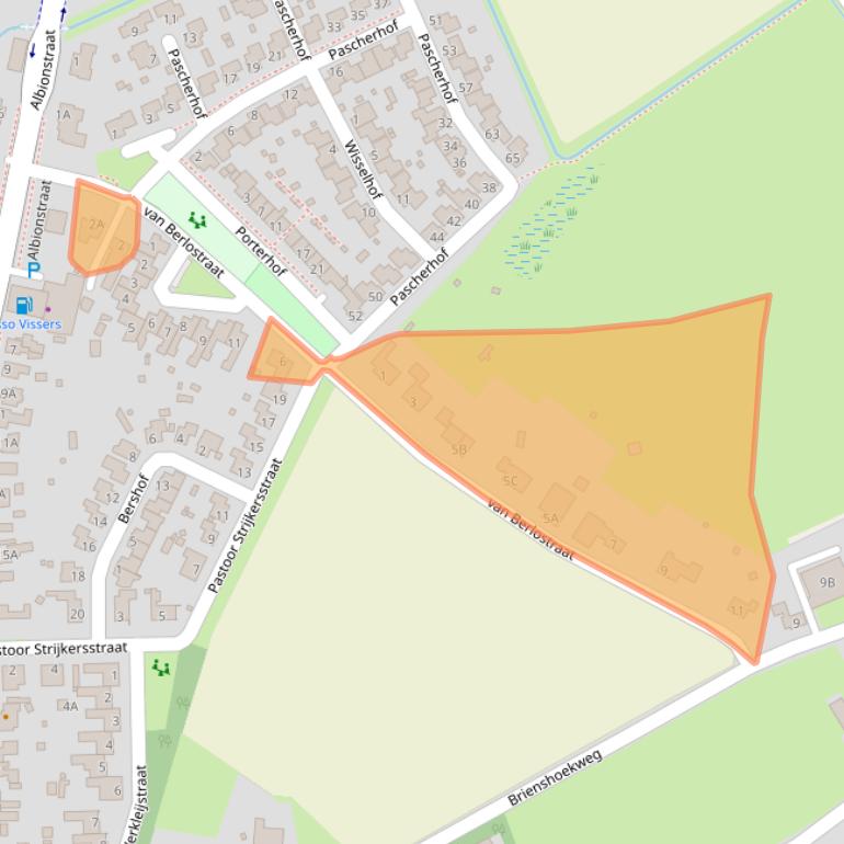 Kaart van postcodegebied 5809EX.