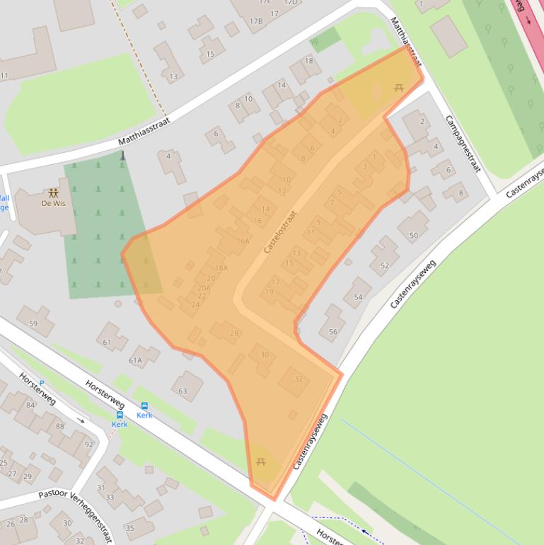 Kaart van postcodegebied 5811AP.