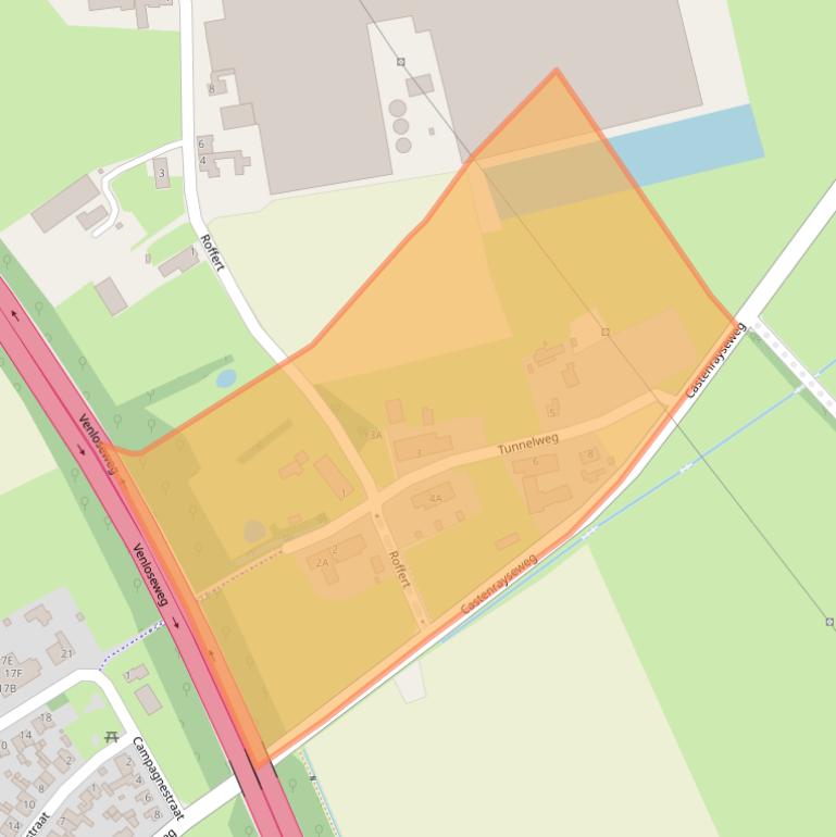 Kaart van postcodegebied 5811AS.