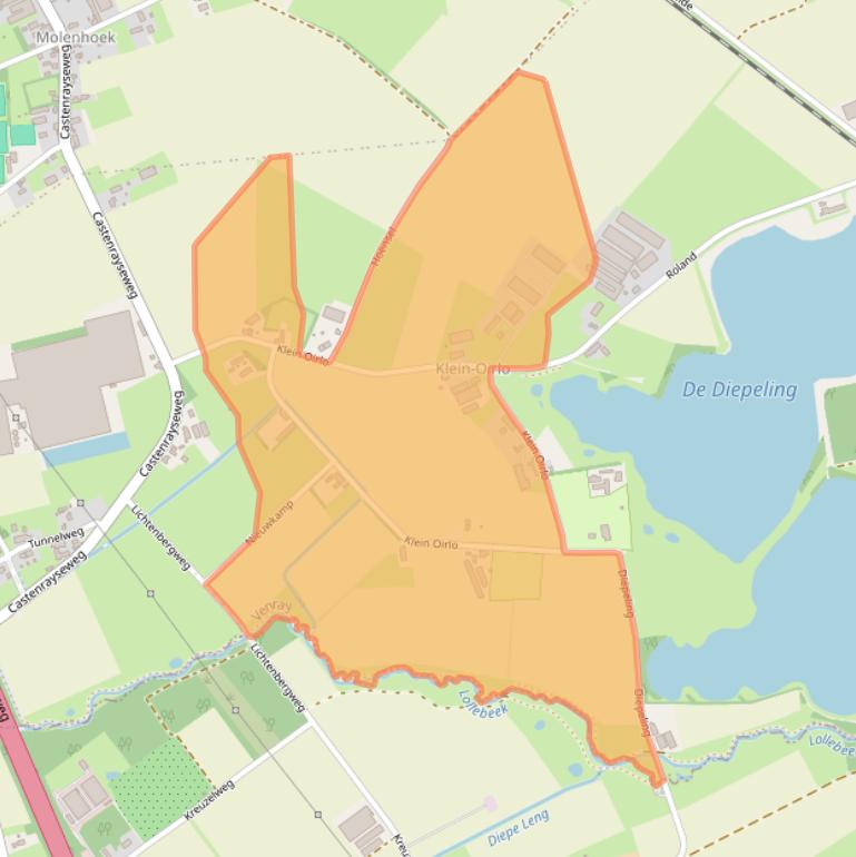 Kaart van postcodegebied 5811AW.