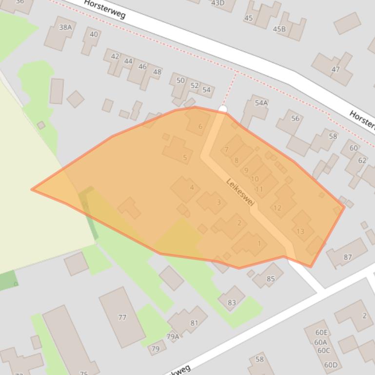 Kaart van postcodegebied 5811BJ.